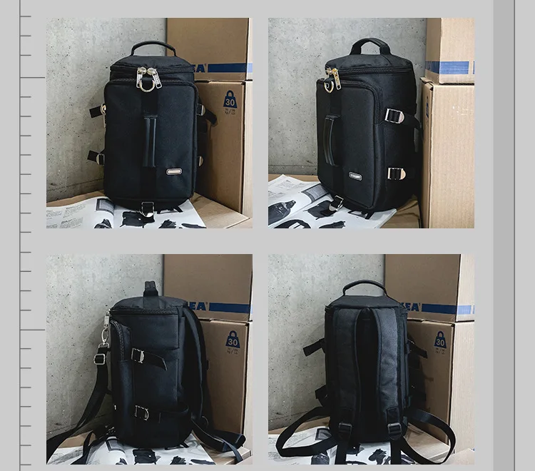 New Chao Brand Shoulder Bag Men's Large Canvas Travel Bag High School Student Bag Waterproof Multifunctional Backpack Bagpack