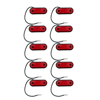 

10Pcs LED Car Side Marker Lights Clearance Lamp for 24V Truck RV Trailer Pickup