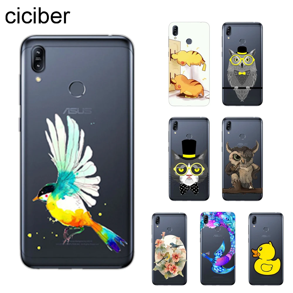 

ciciber Cute Animal Owl Bird Cover For ASUS Zenfone Max Pro M1 ZB601KL ZB602KL Max Pro M2 ZB631KL ZB633KL Phone Cases Soft TPU