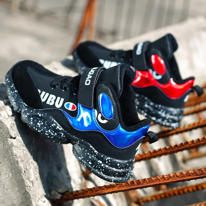 

2018 Autumn And Winter New Style Girls Second Cotton plus Velvet Athletic Shoes Children INS Super Fire BOY'S Casual Fashion CHI