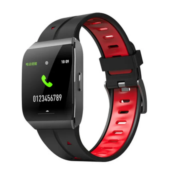 Red Bluetooth Смарт-часы Bluetooth 5,0 может измерять чёрную кожу спортивные водонепроницаемые пульсометр смарт-браслет Android iOS - Цвет: Red