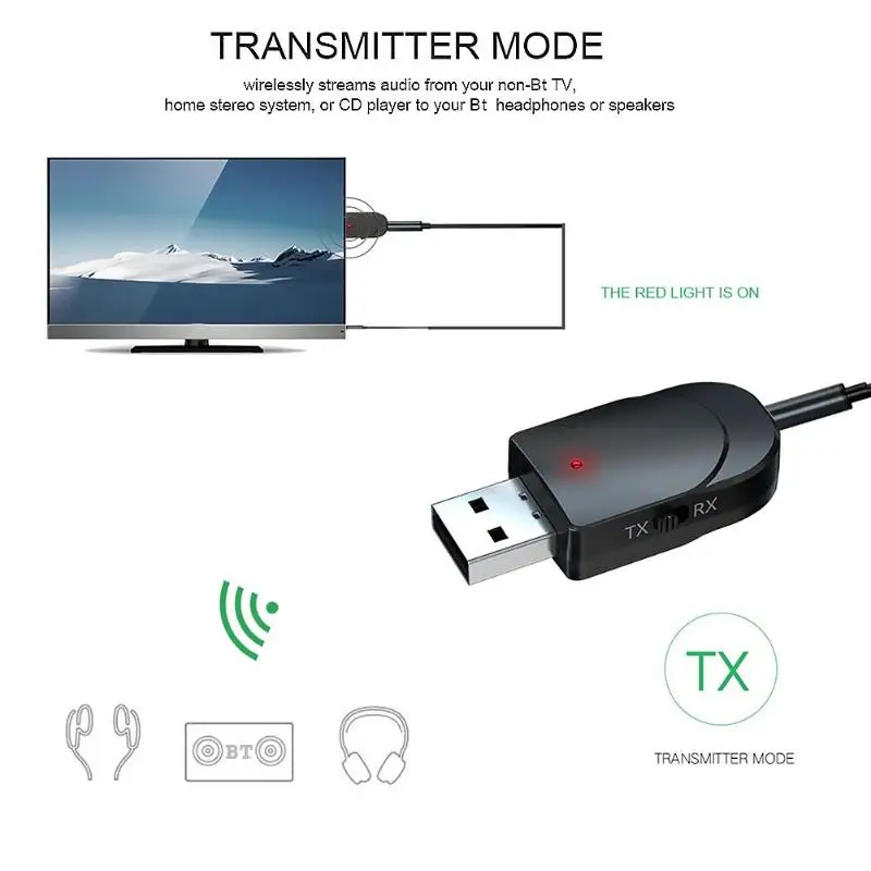2 в 1 Bluetooth передатчик приемник USB AUX 3,5 мм стерео Музыка Аудио Kn330 беспроводной адаптер подходит для тв гарнитура автомобиля