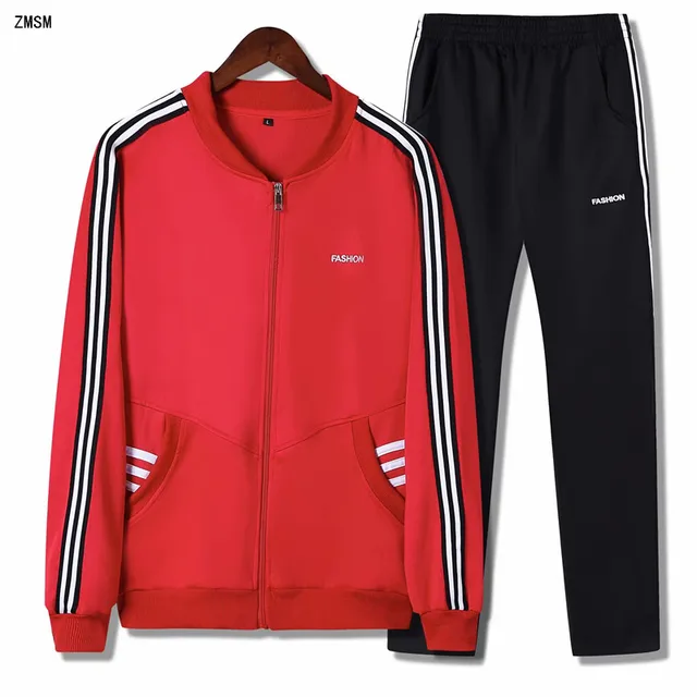US $32.26 Autumn Winter Women  Men Running Set Tracksuit Low Collar Sports Jackets Jogging Pants Outdoor Tra