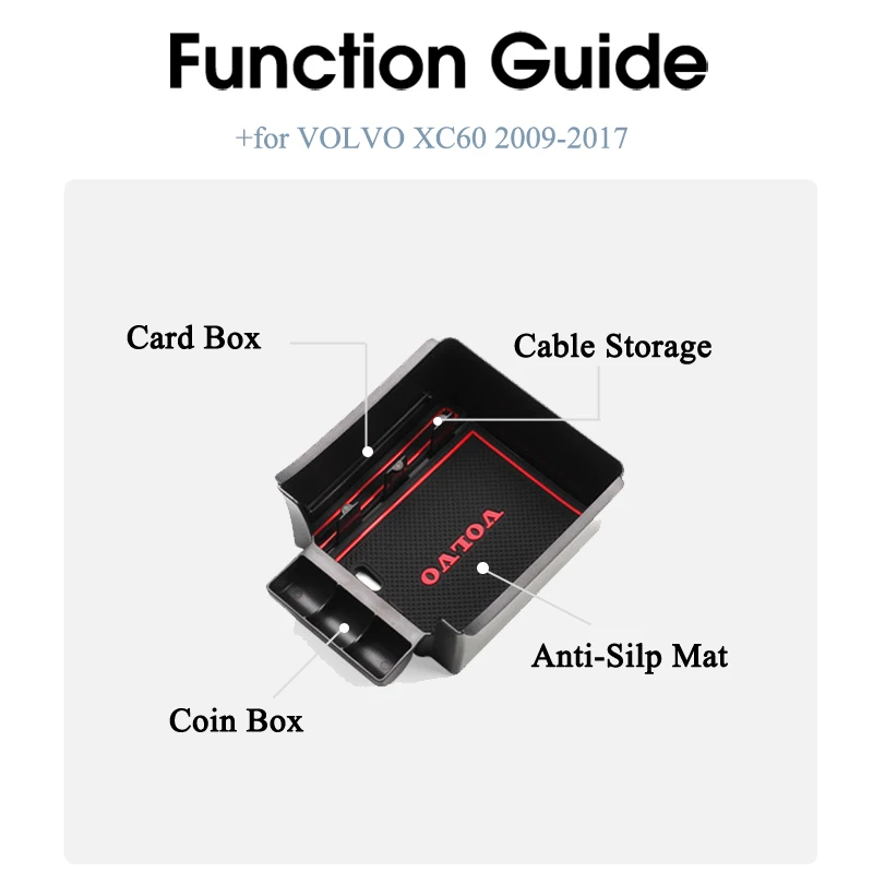 Автомобильный Органайзер аксессуары для VOLVO XC60 2009~ XC 60 подлокотник ящик для хранения автомобильные наклейки 2010 2012