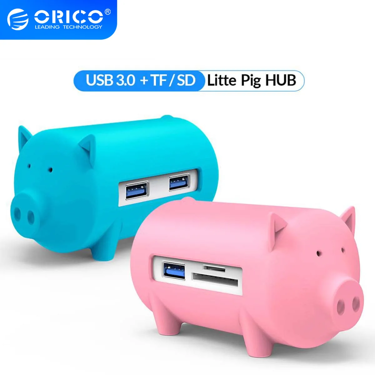 ORICO USB 3 0 концентратор Litte Pig Multi порта с TF SD кардридер адаптер для MacBook Air ноутбука ПК
