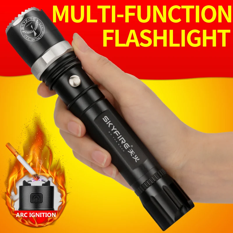 Skyfire самообороны фонарик дуги легче атаковать Масштабируемые светодиодный огни