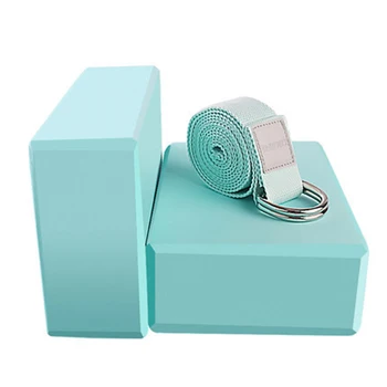 

Office Workout Fitness Yoga Strap Set Relax Pilates D Ring Balance Training With Brick Block Exercise Cotton Blend Gym Home