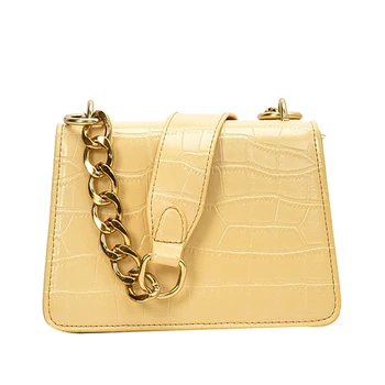 

High quality crocodile print Solid leather women's chain Shoulder Messenger Bag purses and handbags bags for women 2020 bolsa
