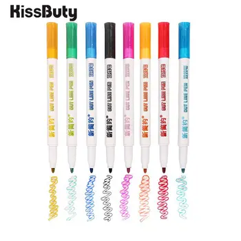 8 colors Double Lines Contour Art Pens Markers Pen Out Line Pen Highlighter Scrapbooking Bullet diary Graffiti Poster card