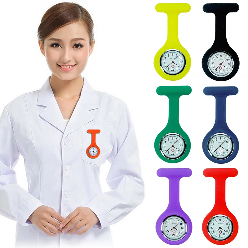 High Quality Silicone Nurse Watch Solid Medical Pocket Watch Pin Pocket Watch Hanging Watch Brooch Decor Quartz Часы