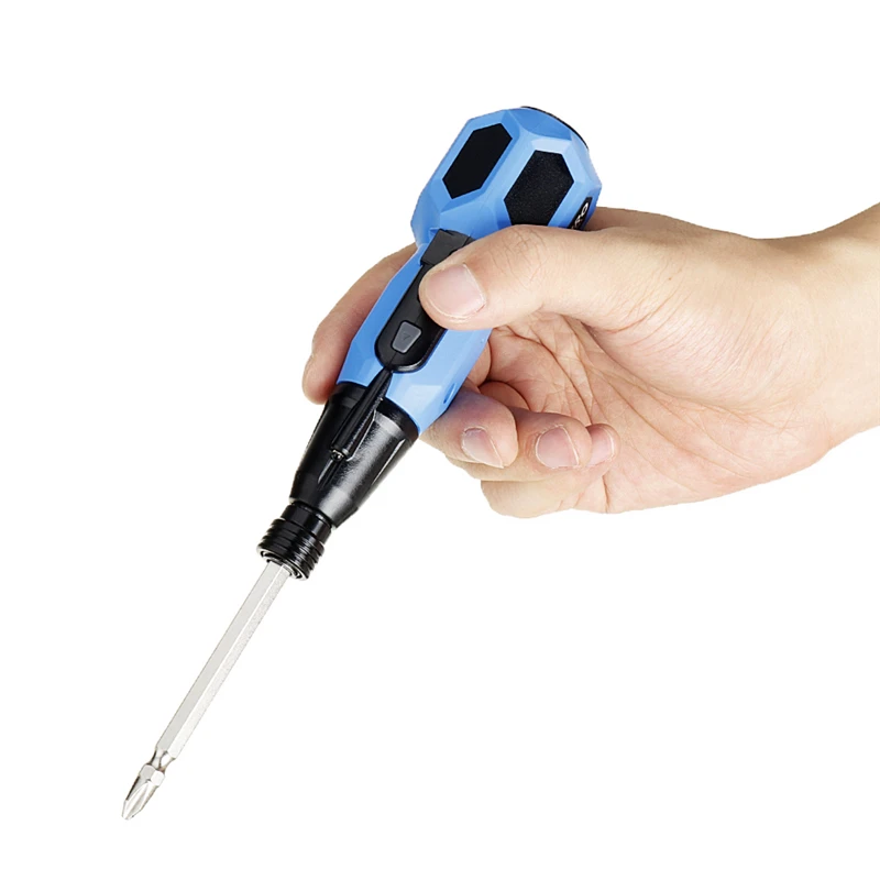 

Dual Use Manual Electric Screwdriver LED Light USB Charging Multifunctional Mini Cordless Screwdriver with Double Ended