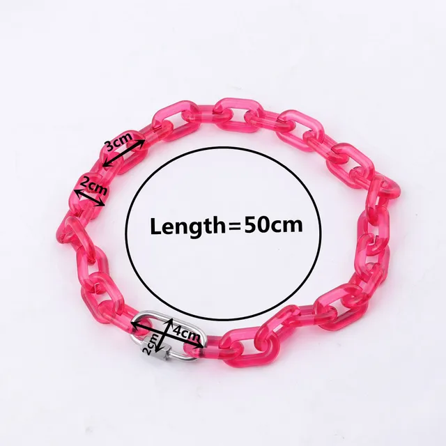 Transparent Acrylic Chain Choker Necklace 2
