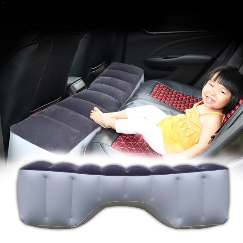 Iatable Car Travel Mattress Bed Rear Seat Air Mattress for car PVC Cushion Car Travel Bed Camping Auto Interior