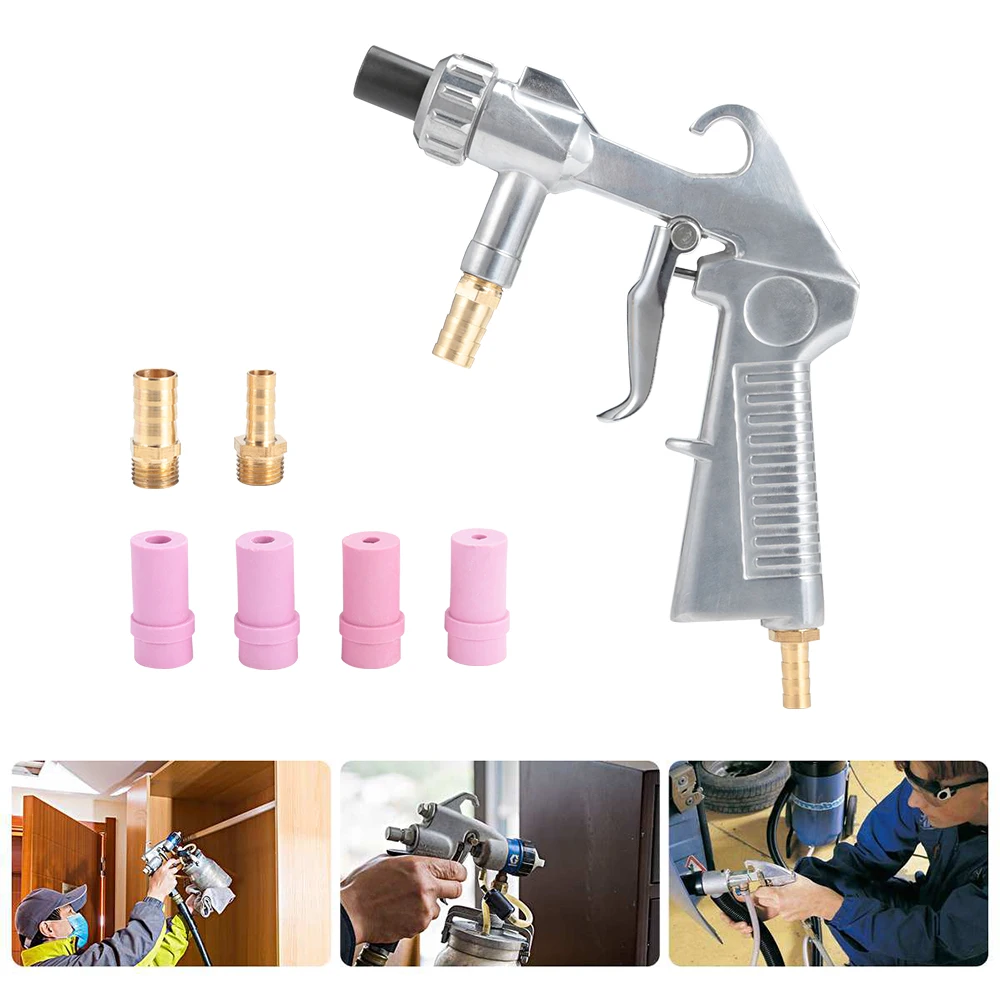 Abrasive Sandblasting Gun Air Siphon Feed Nozzle Pneumatic Blasting Machine Abrasive Air Sand Blasting Sandblasting Gun Kit