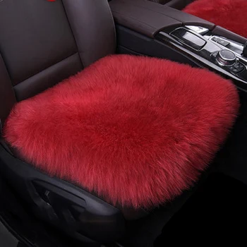 

Plush Car Seat Cover Faux Fur Universal Size For More Car Artificial Sheepskin Cushion Cover Winter Auto Interior Accessories