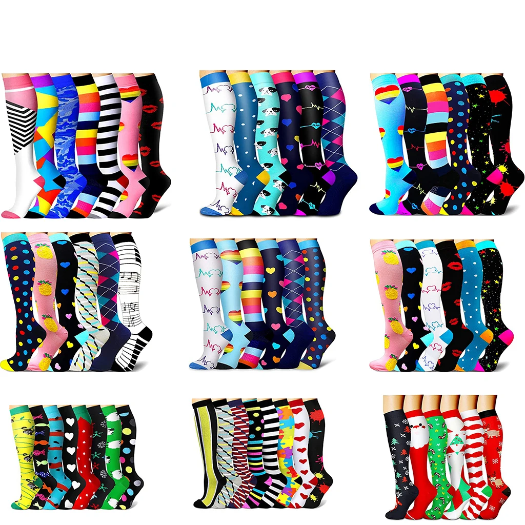 Pressure Sock 5/6/7/8 Pairs Compression Socks For Women Sport Running