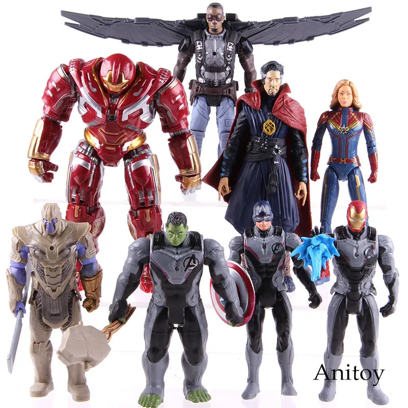 

Marvel Avengers Iron Man Captain America Thanos Doctor Strange Panther Spiderman Endgame Action Figure Toy With Light