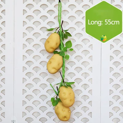 Potato Skewer Strongwell моделирование зеленые овощи шампуры фруктовая струна домашняя Настенная Декорация украшения для стен ресторана - Цвет: Potato Skewer