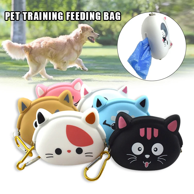 

Outdoor Pet Dog Training Treat Bag, Dog Treat Pouch, Waist Feed Bundle Pocket, Silicone Dog Puppy Reward Snack Bag Supplies