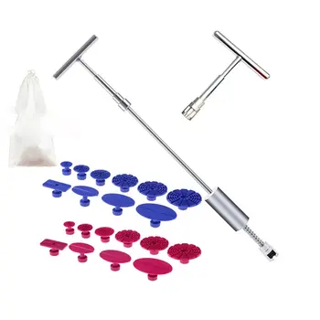 

Universal Car Repair Kit Removal Paintless Dent Repairing Tool Straightening Dents Cross Puller Set + 20PCS Glue Pads