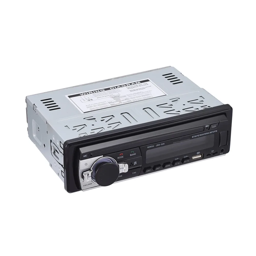 12 В автомобильный стерео аудио в тире FM Aux вход приемник SD USB MP3 радио плеер Bluetooth JSD520 автомобильный Радио стерео плеер