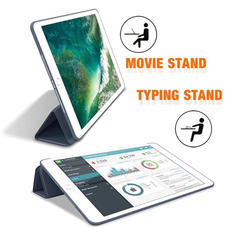Smart Cover para Ipad Ipad 10.2 7th 8th Ipad 9.7 6th Air 10.9 Air Air Pro 11 10.9 Mini 2023 - Imagem 2