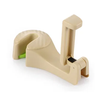 

Headrest Hook Holder Silicone Black Multifunctional Organizer ABS Beige