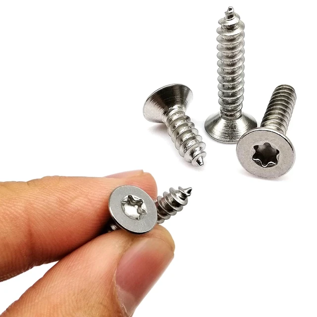 100pcs Wood Screws T25 Coarse Thread Self-tapping Screws Knurled  Countersunk Head Torx Screw Zinc Coated For Woodworking Tools - Screws -  AliExpress