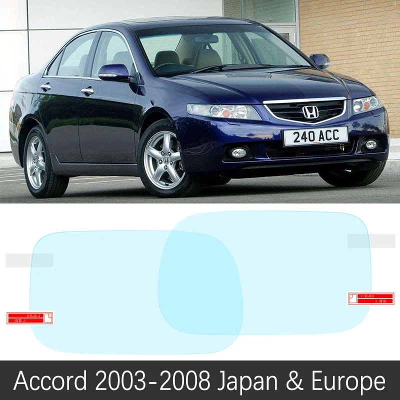 Для Honda Accord 7 8 9 10 2003~ полное покрытие зеркало заднего вида противотуманные непромокаемые противотуманные пленки аксессуары 2008 2010 - Название цвета: Accord 03-08 JP EU