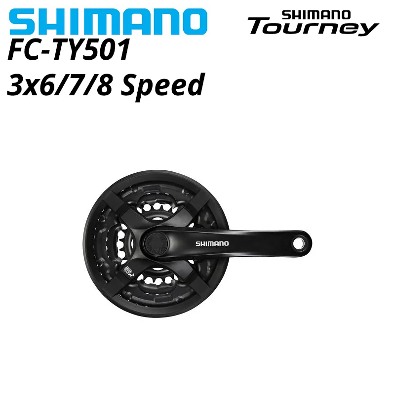 Передняя Звездочка Tourney TY501 для горного велосипеда 170 мм 42-34-24T квадратная шатуна 6 7