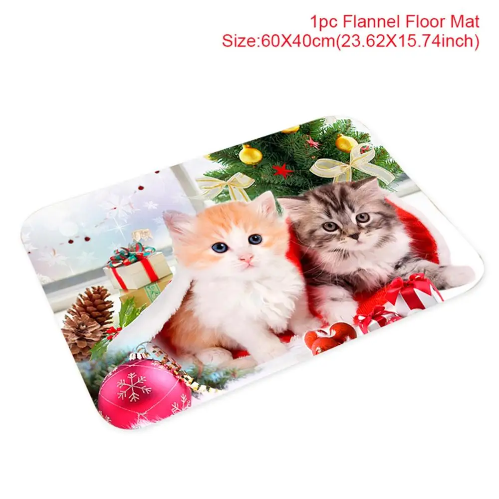 Flannel Carpet B Рождественский фланелевый ковер Санта-Клаус, рождественские украшения, рождественские украшения для дома, новогодний, Navidad Natal - Цвет: Flannel Carpet B