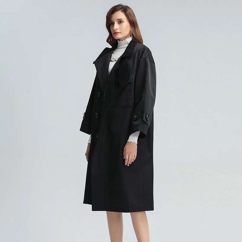 TWOTWINSTYLE Loose Casual Elegant Windbreaker For