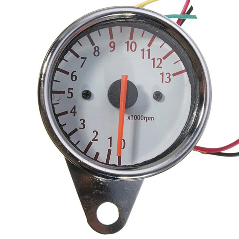 12V тахометр, измеритель частоты вращения Универсальный Motorcycle13000RPM серебро Оцинкованная железная указатель цифровая сборка
