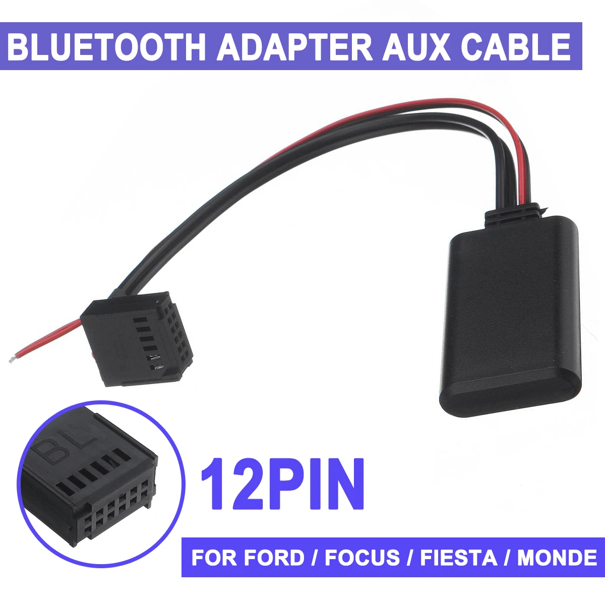 Автомобильный адаптер bluetooth 12 В для Ford Focus Fiesta Mondeo C Max Fusion Aux модуль кабель стерео aux
