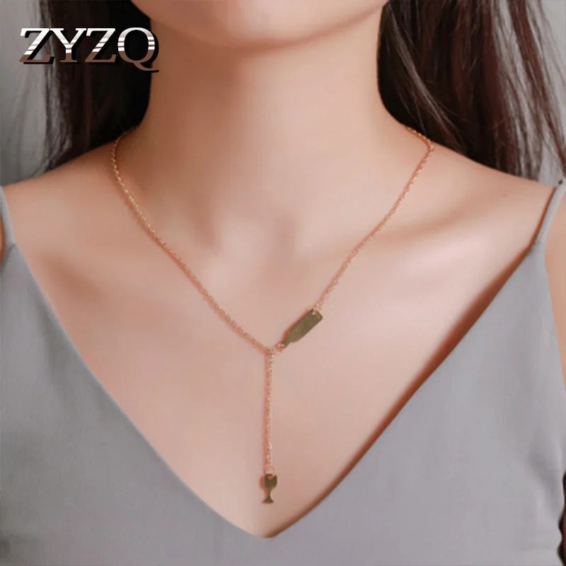 Zyzq Simple Sweater Necklace Unique 