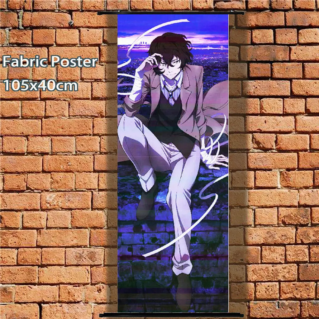 Аниме бангоу страй собаки Osamu Dazai длинный плакат стены прокрутки украшения 105x40 см