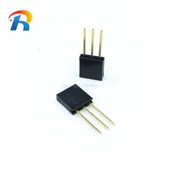 

2.54mm-3P Single Row Female header Long pins 11mm Breakaway PCB Board Pin Header socket Connector 1*3Pin For Arduino