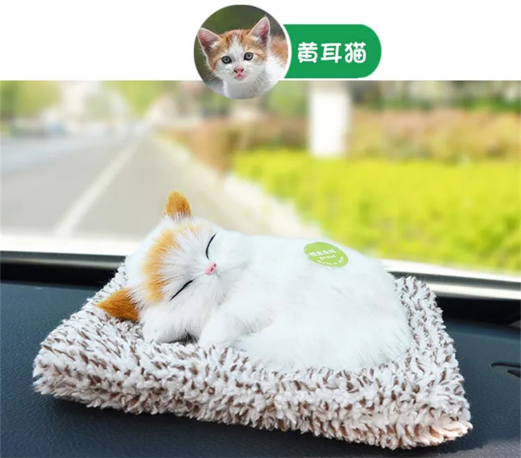 Модель маленький Snoozers плюшевая игрушка кукла модель кошка украшение лай автомобиль бамбуковый уголь котенок Милая ткань