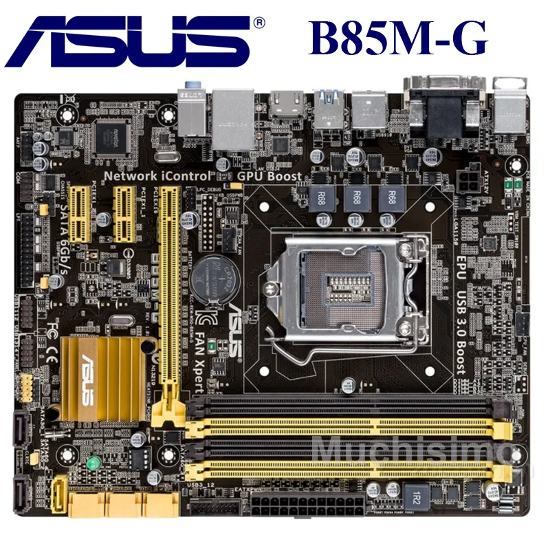 Разъем LGA1150 USB 3 0 SATA3 для ASUS оригинальная б/у настольная материнская плата Intel B85 DDR3