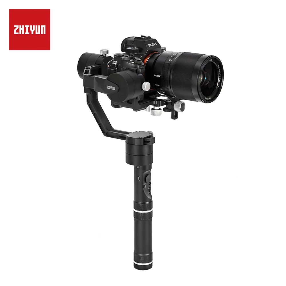 ZHIYUN официальный кран V2 3-осевой портативный монопод с шарнирным замком 360 градусов стабилизатор для DSLR Камера для sony A7/цифрового фотоаппарата Panasonic LUMIX/Nikon/Canon M