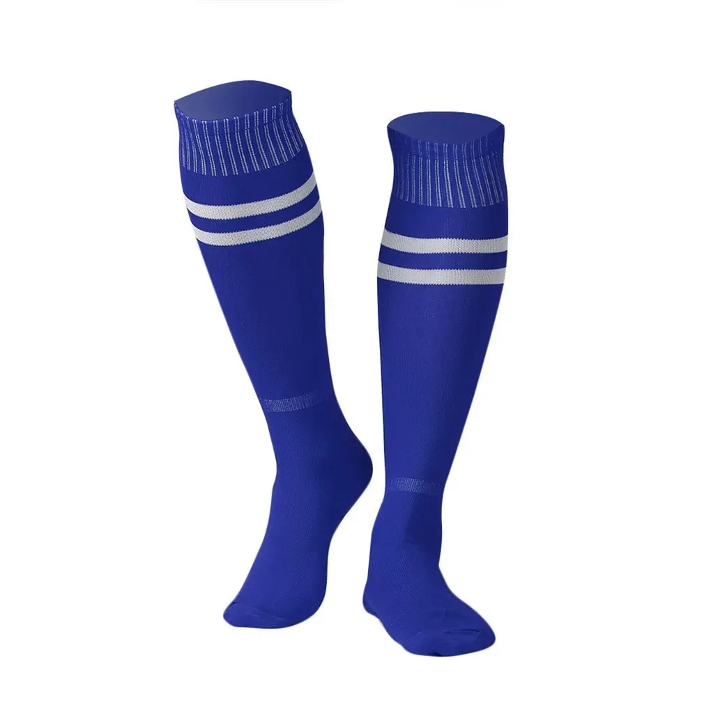 blue 1 пара спортивных носков, леггинсы до колена, чулки, футбольные, бейсбольные, футбольные, выше колена, мужские, женские носки - Цвет: blue