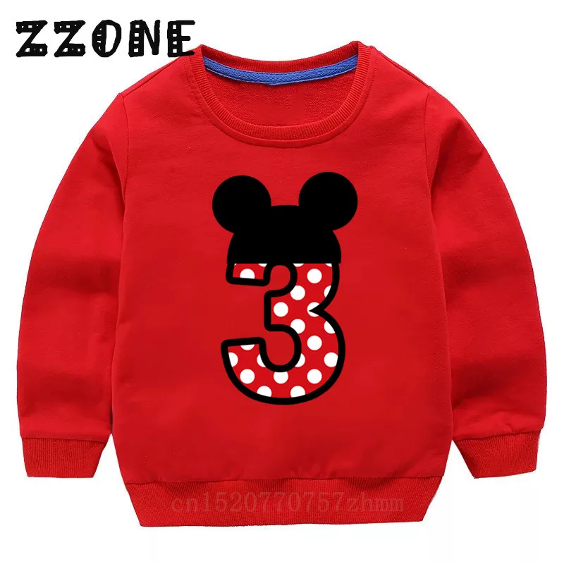 2416L-Red- Детские толстовки с капюшоном для детей, с днем рождения Красная волна точка номер 1-4 года толстовки пуловер для малышей топы для девочек и мальчиков осенняя одежда, KYT2416 - Цвет: 2416L-Red-