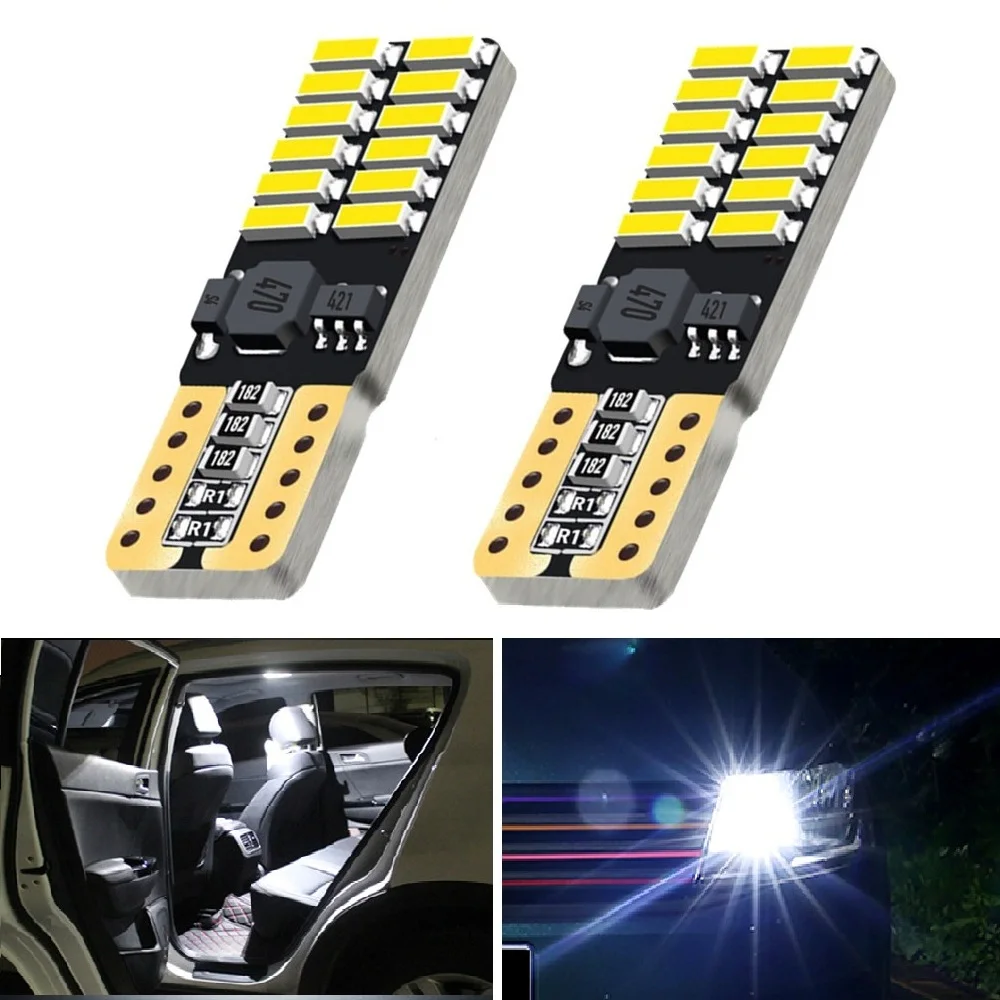 2x Blue 8 LED Replacement T10 Wedge Light Bulb 194 2450 2652 2921 2825 For NISSA