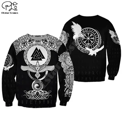 Sweatshirts PLstar Космос Викинг Татуировка воина Модный спортивный костюм Повседневная Красочная 3D печать Толстовка/куртка/для мужчин и женщин s10 - Цвет: Sweatshirts