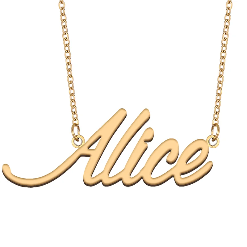 

Necklace with Name Alice for His Her Family Member Best Friend Birthday Gifts on Christmas Mother Day Valentine's Day