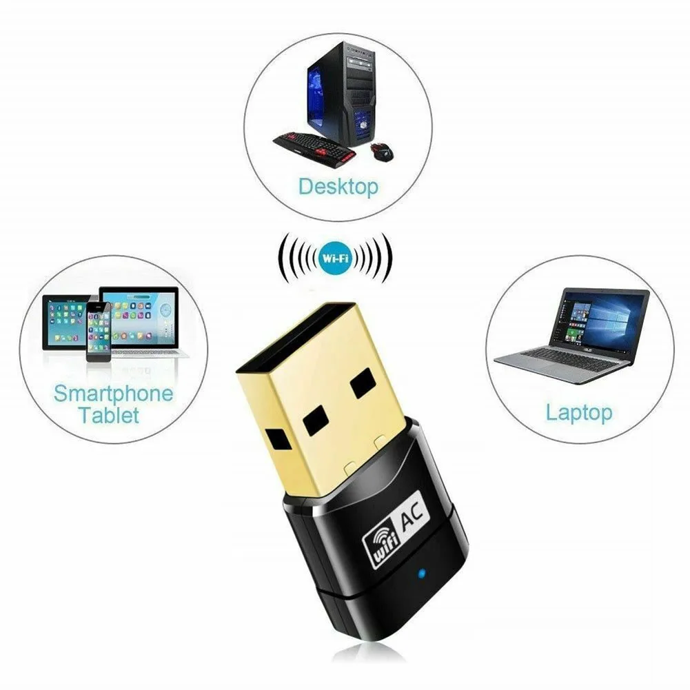 USB Wifi адаптер 600 Мбит/с Wi fi Адаптер 2,4/5 ГГц антенна USB Ethernet ПК Wi-fi адаптер Lan Wifi ключ AC Wifi приемник