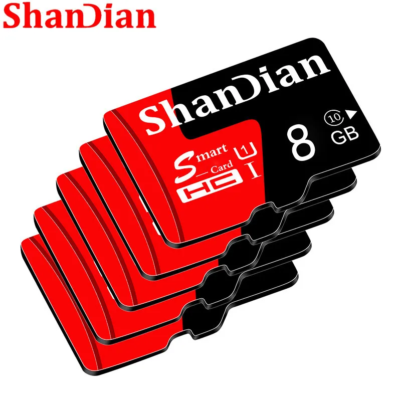 SHANDIAN, высокое качество, sd-карта, 4 ГБ, 8 ГБ, 16 ГБ, 32 ГБ, 64 ГБ, карта памяти, TF карта, Бесплатный SD адаптер, розничная упаковка