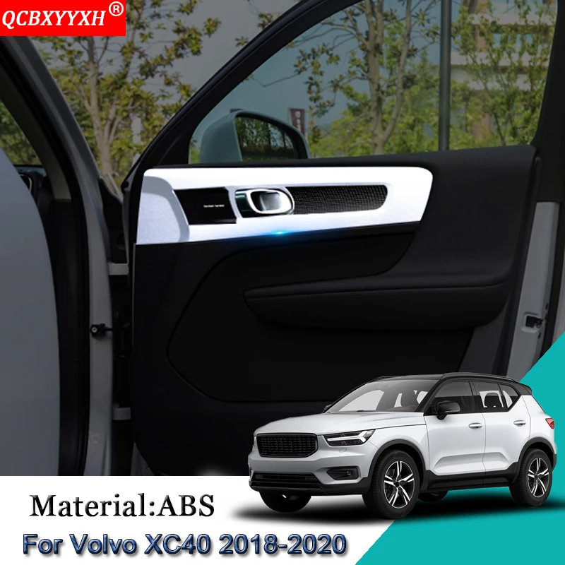 Автомобильный Стайлинг ABS Автомобильная внутренняя дверная чаша наклейки блестки крышка рамка Автомобильные аксессуары подходят для Volvo XC40