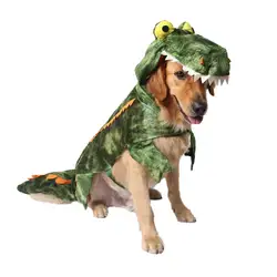 Хэллоуин крокодил, динозавр, собака, кошка, костюм для вечеринки, наряды для маленькой большой собаки, забавная одежда для Золотого