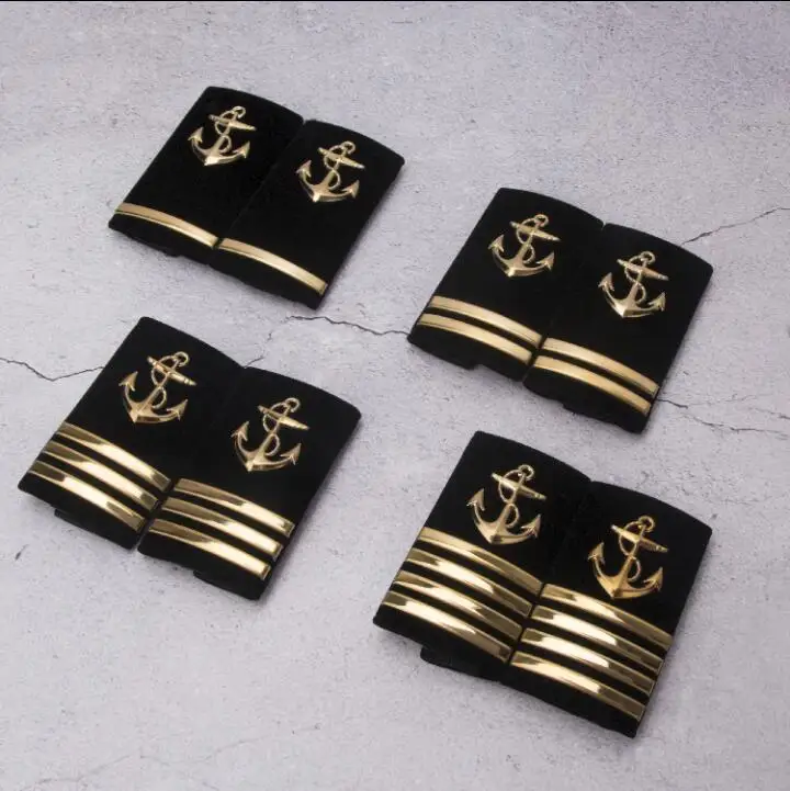 Navy Epaulette Shoulder Board Mark Metal US Captain Officer Seamen